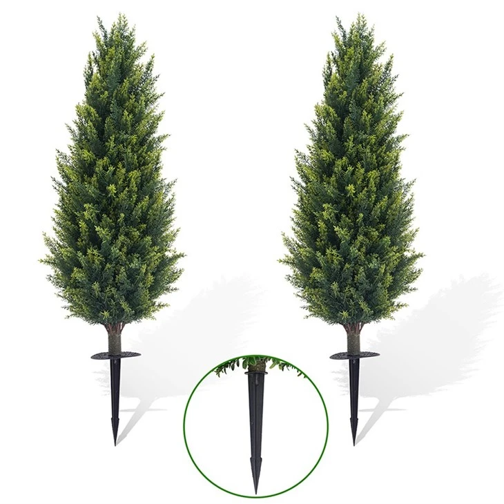 Outdoor Artificial Plants Faux Boxwood Topiary Ball Tree With Ground Spike factory